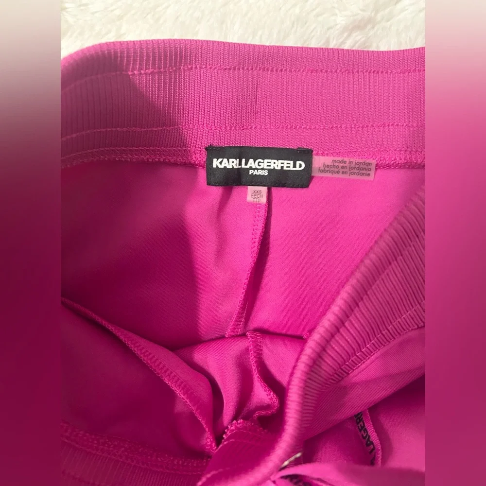 Karl Lagerfeld Paris Front Zip Logo Tape Track Suit